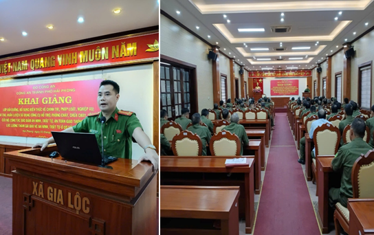 Khai giảng lớp bồi dưỡng, bổ sung kiến thức cho lực lượng tham gia bảo vệ an ninh, trật tự ở cơ sở